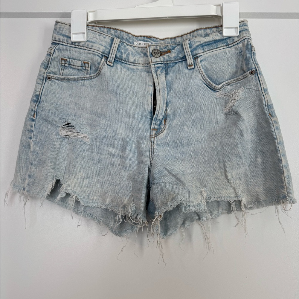 Old Navy Light Blue Distressed Jean Shorts